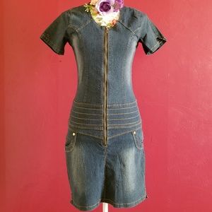 M.Michel Women's Denim Dress Size 6 EUC Womens